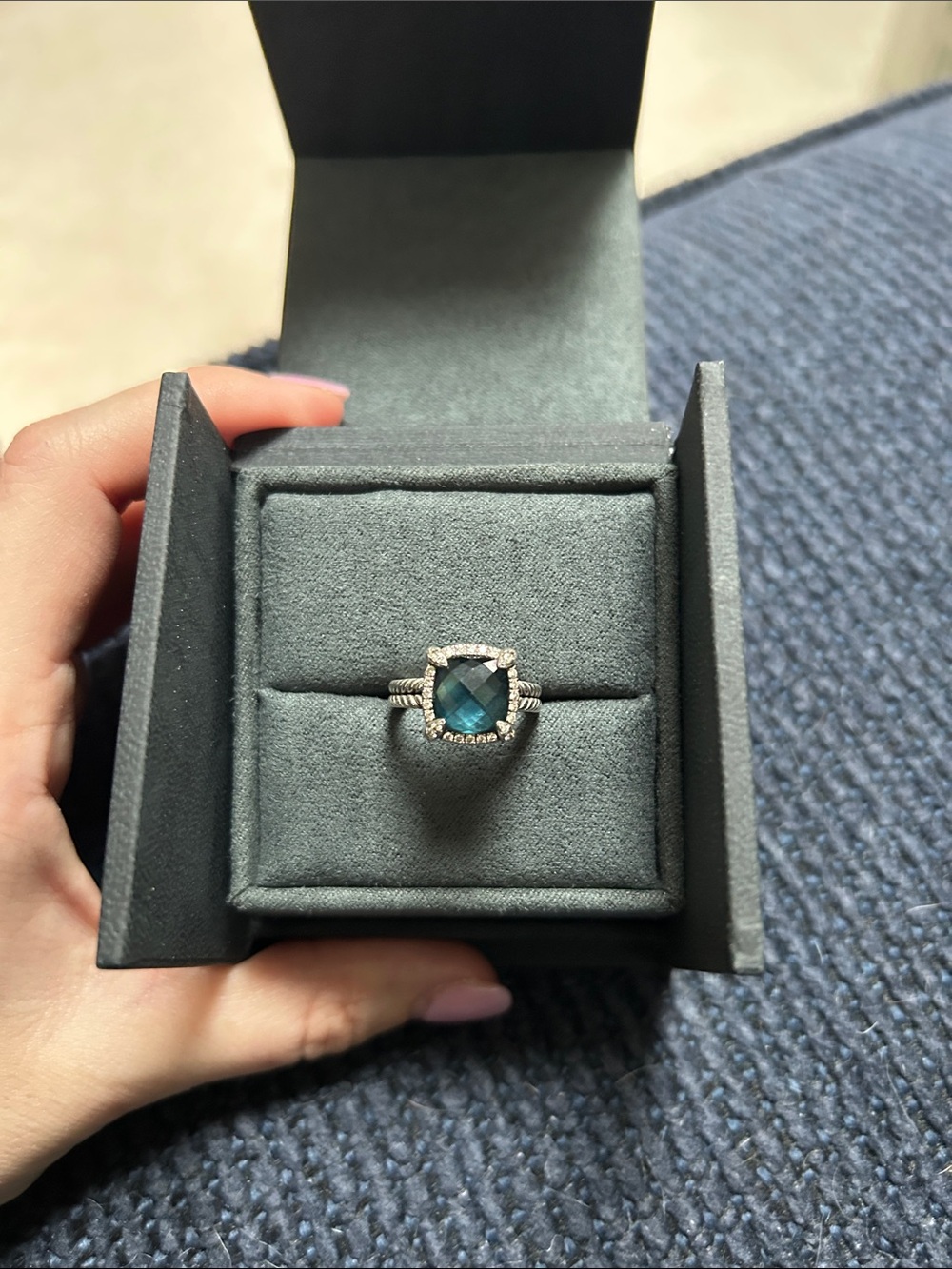 EXCELLENT CONDITION CHATELAINE® PAVÉ BEZEL RING Retail $995 Size 6? - Picture 9 of 9